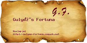 Gulyás Fortuna névjegykártya