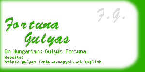 fortuna gulyas business card